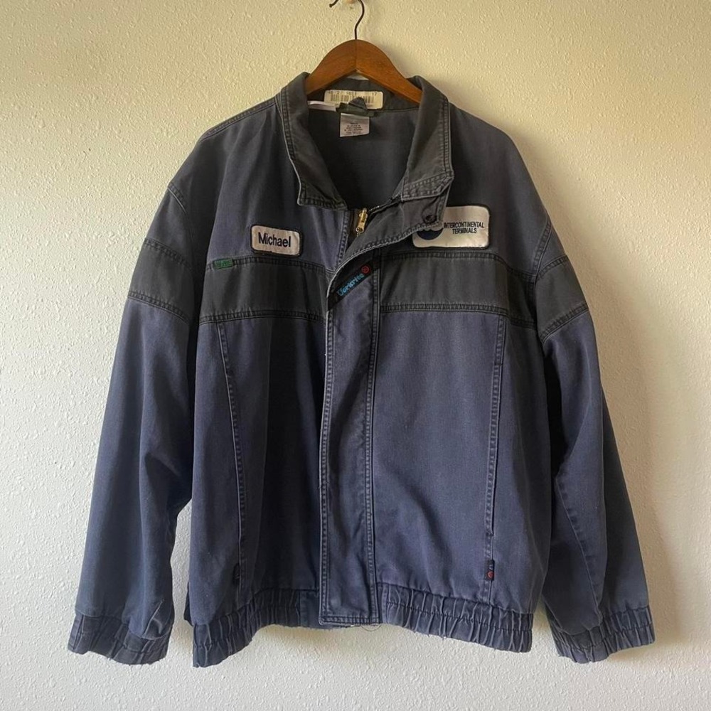 Vintage Navy Airport "Michael" Utility‎ Jacket